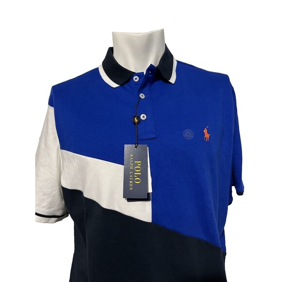 Polo Ralph Lauren Color Block Classic Fit Short Sleeve Cotton Polo Shirt NWT Lg - Picture 7 of 7
